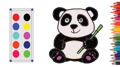 Fun for kids, and adults of all ages. How To Draw Panda Easy Step By Step With Rainbow Coloring ...
