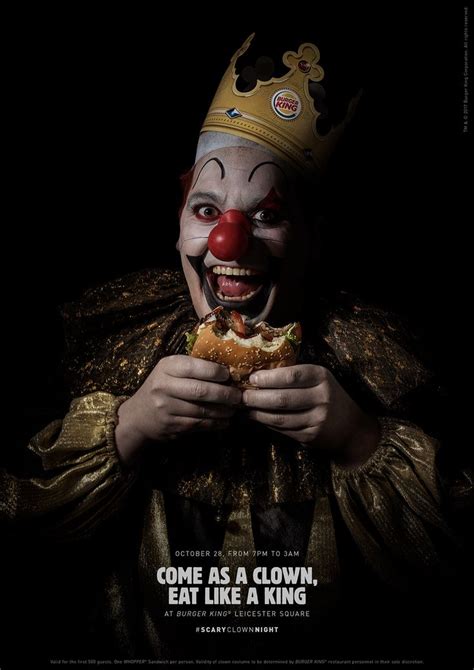 Whoppers Scary Clowns Tv Ads Burger King Ad Campaign Print Ads