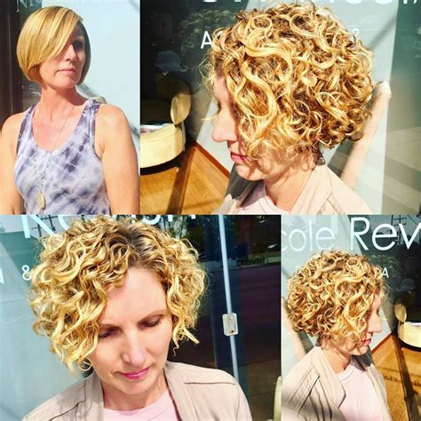 Short Before And After Spiral Perms For Medium Hair Stacked Spiral