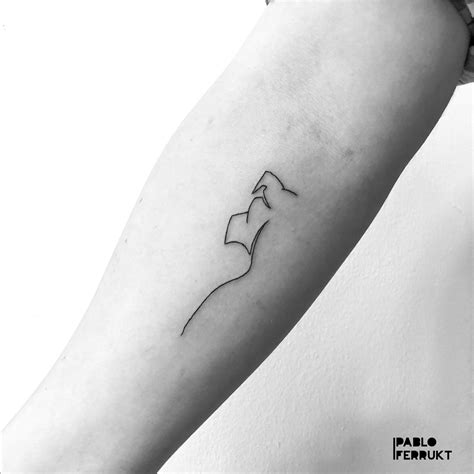 40 Astonishing Simple Line Dog Tattoo Image Ideas