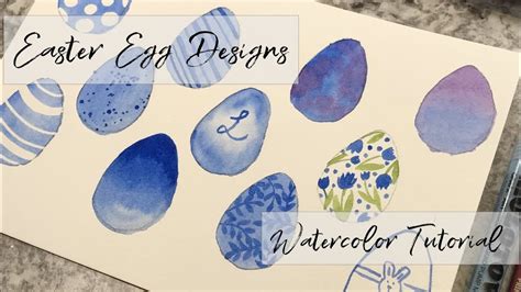 Easy Beginner Watercolor Easter Egg Designs Tutorial Youtube