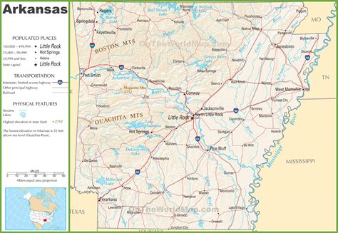 Arkansas Road And Highway Maps Free And Printable