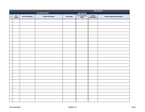 45 Useful Risk Register Templates Word And Excel Templatelab