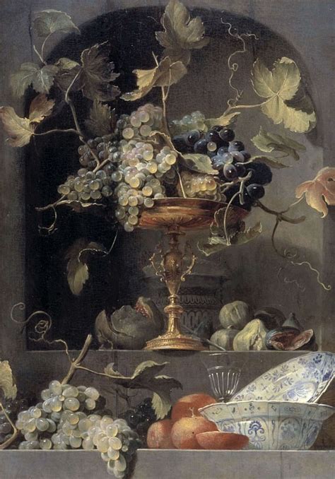 Still Life With Fruit Bowl In A Niche — Frans Snyders