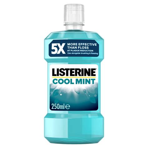 listerine essentials cool mint mouthwash 250ml bb foodservice