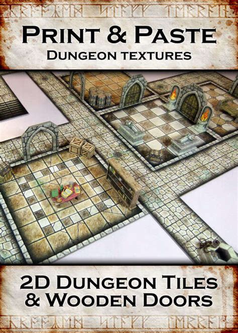Print And Paste Dungeon Textures 2d Dungeon Tiles Crooked Staff