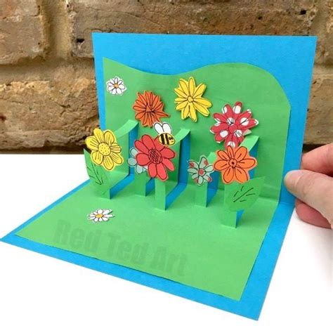 30 crafty homemade diy mother's day card ideas if you're wondering how to make a mother's day card. 3D Flower Card DIY - Pop Up Cards for Kids | Easy diy ...