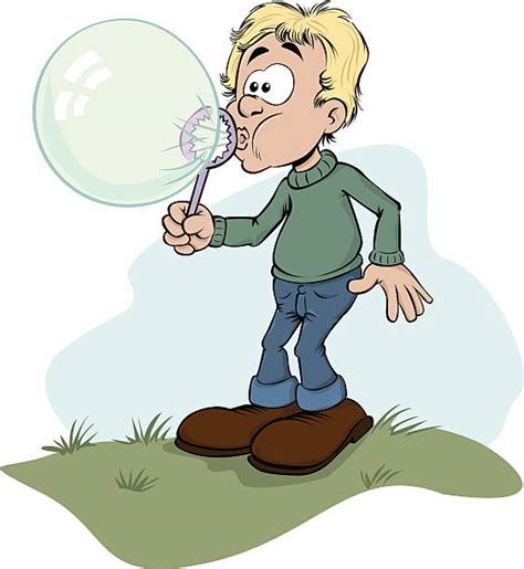 Royalty Free Child Blowing Bubbles Clip Art Vector Images