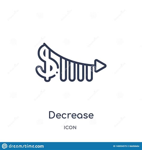 Linear Decrease Icon From Ecommerce And Payment Outline Collection