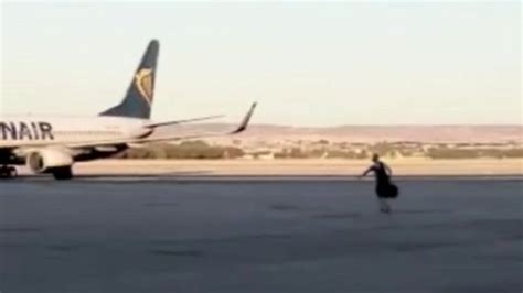Ryanair Passenger Takes Emergency Exit Bbc News