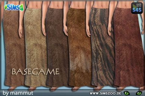 Blackys Sims 4 Zoo Fur Skirt 3 By Mammut • Sims 4 Downloads