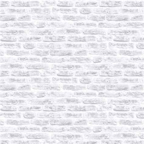 Realistic Brick By Superfresco Easy White Wallpaper