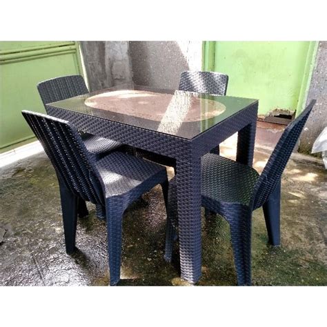 Rattan Dining Settable And Chairs Shopee Philippines