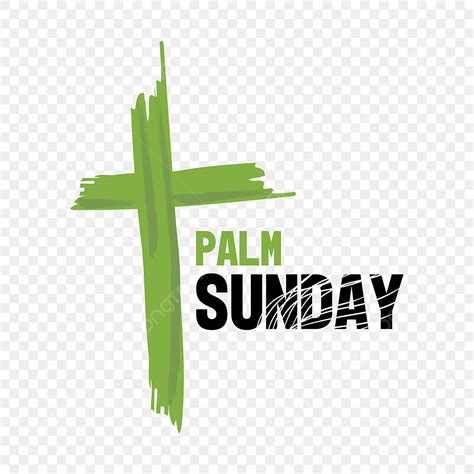 Palm Sunday Vector Hd Images Palm Sunday With Beautiful Cross Of