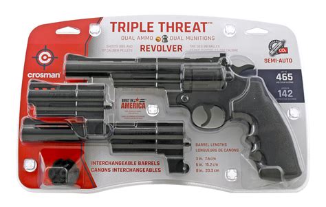 Crosman Triple Threat 177 Cal Co2 Semi Auto Revolver Bb Air Pistol