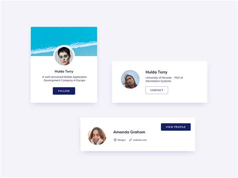 Profile Cards Ui Design By Ildiko Gaspar On Dribbble