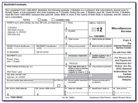 Printable 1099 Form Independent Contractor Tutoreorg Master Of