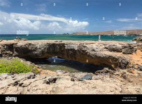 Natural Bridge Aruba Caribbean Stock Photo Alamy