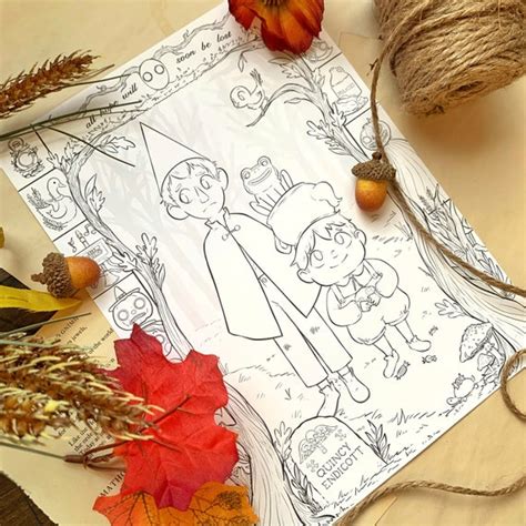 Otgw Coloring Sheet Over The Garden Wall Inspired Wirt Etsy