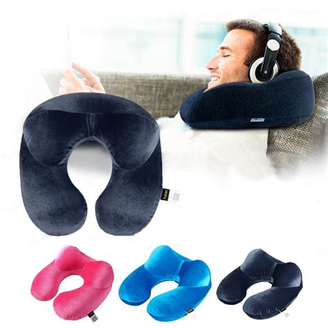 U Shape Travel Pillow For Airplane Inflatable Neck Pillow Travel Accessories Comfortable Pillows