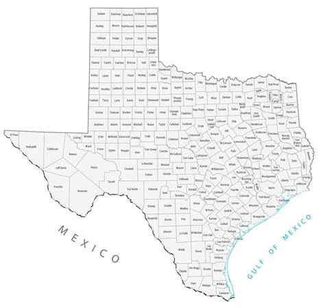 Texas County Map Gis Geography