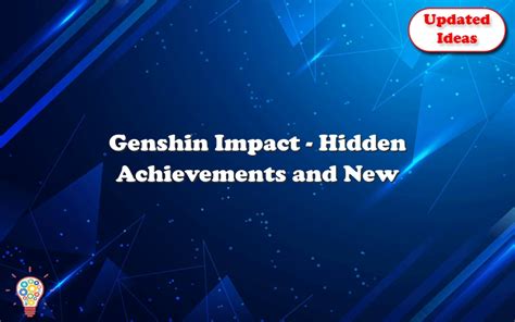 Genshin Impact - Hidden Achievements And New Features - Updated Ideas gambar png