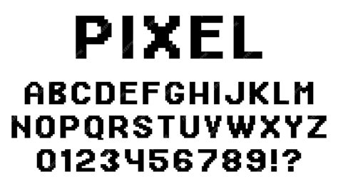 Premium Vector Pixel Alphabet Letters And Numbers Set In Retro 8 Bit