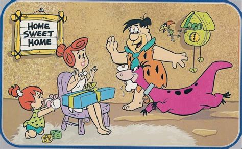 Wilma S Birthday With Fred Dino And Pebbles Classic Cartoons Flintstones Pebbles Flintstone