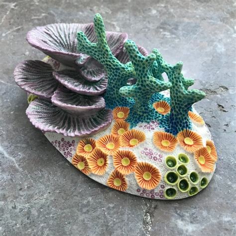 Artist Lisa Seaurchin Stevens Creates Vivid Clay Coral Sculptures