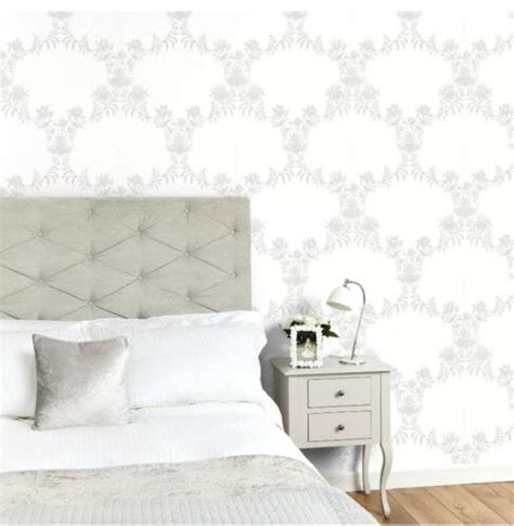 Laura Ashley Wallpaper Parterre Trellis Silver White New Paste The