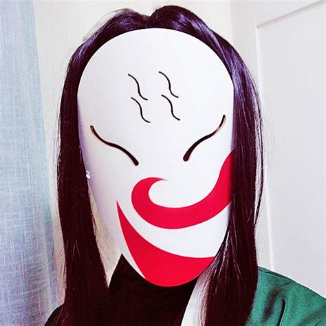 Naruto Haku Cosplay Mask White Pvc Halloween Party Cos Props Anime