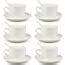 Amazon Com Klikel Tea Cups And Saucers Set Piece White Coffee Mug