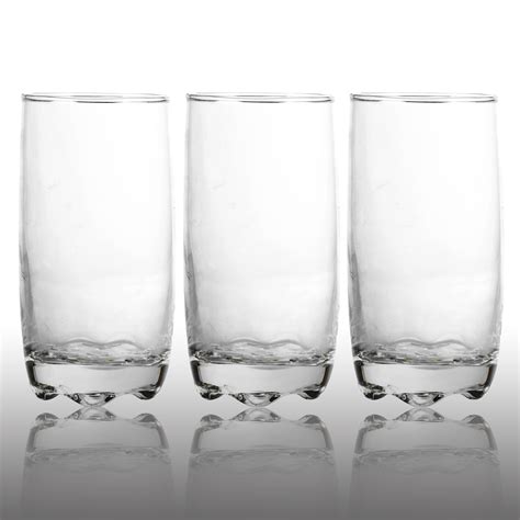 6 X 35cl Hi Ball Tall Drinking Water Clear Glass Glasses Tumblers Cups