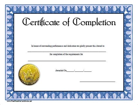 38 Completion Certificate Templates Free Word Pdf Psd Eps Format