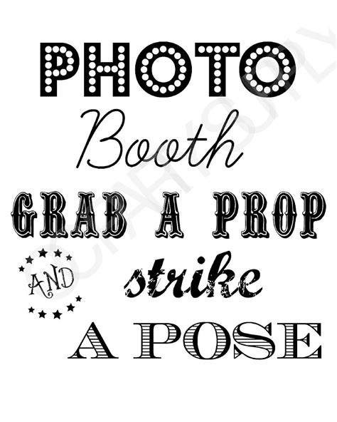 Free Photo Booth Sign Printable Photo Booth Printables Photo Booth
