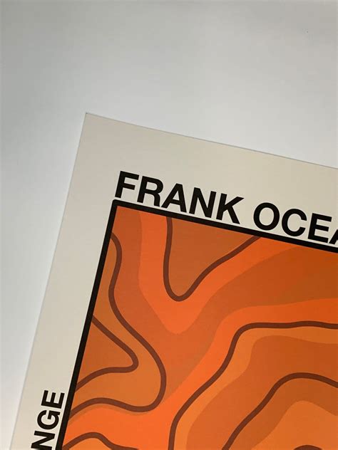 Frank Ocean Poster Channel Orange Poster Frank Ocean Etsy
