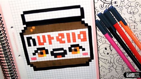 Handmade Pixel Art How To Draw A Kawaii Nutella By Garbi Kw