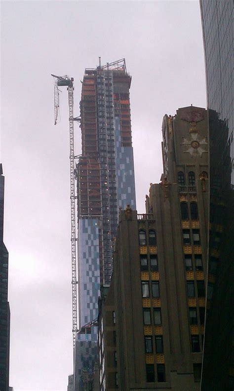 Crane Collapse In New York Boom Hanging Off One57 Building Due To