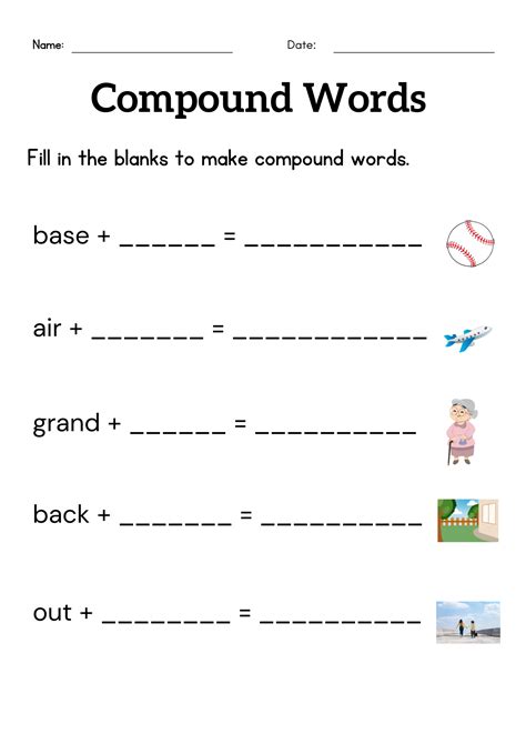 Compound Words Worksheet For Grade 1 Or 2 Compound Words Activity