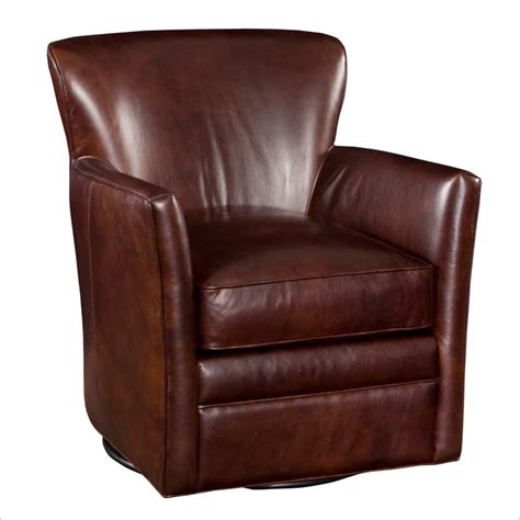 Avoid placing genuine leather club chairs in rooms or locations that receive direct sunlight, such as near large windows. Hooker Furniture Seven Seas Swivel Halona Native Leather ...