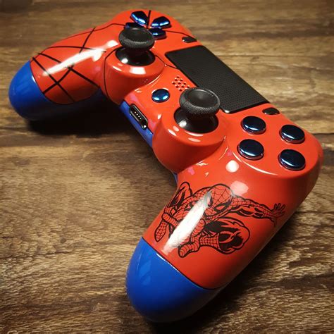 Ps4 Controller With Custom Spider Man Design Geek Decor Ps4 Pro