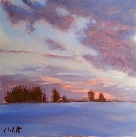 Painting Daily Heidi Malott Original Art Winter Sunset Original Oil