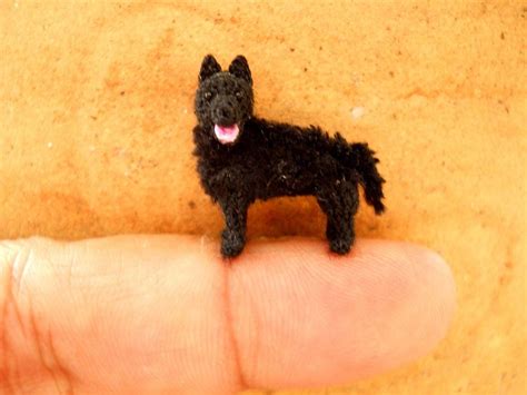 Miniature Schipperke Tiny Crochet Mini Amigurumi Dog Stuff Animal