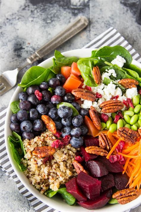 Superfood quinoa bowls are here to steal the sunday brunch spotlight. Quinoa + Spinach + Blueberry Superfood Bowl | Simple ...