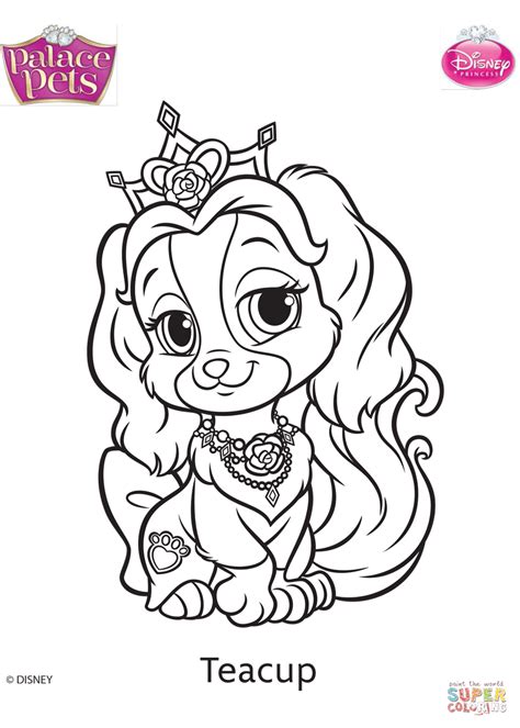 Disney princess palace pets para colorir (berry, bibbidy e summer). Palace Pets Teacup coloring page | Free Printable Coloring ...