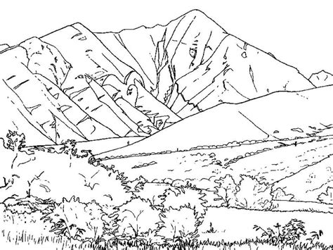 Mountains Coloring Page Coloring Page For Kids Coloring Home