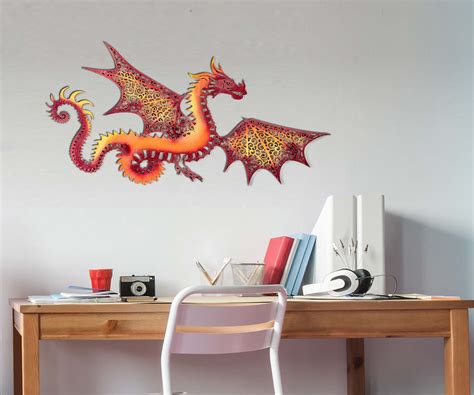 Dragon Wall Art Wooden Personalized Dragon Room Decor Etsy