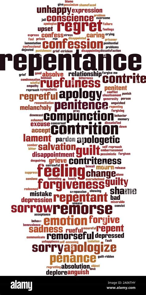 Repentance Word Cloud Concept Collage Made Of Words About Repentance