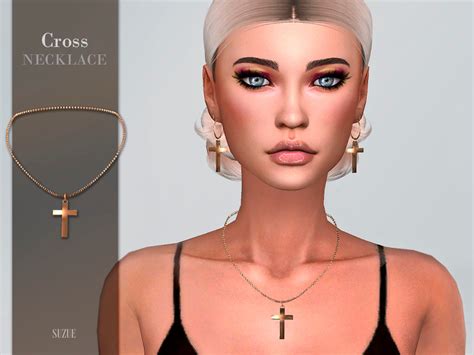 Cross Necklace By Suzue From Tsr • Sims 4 Downloads