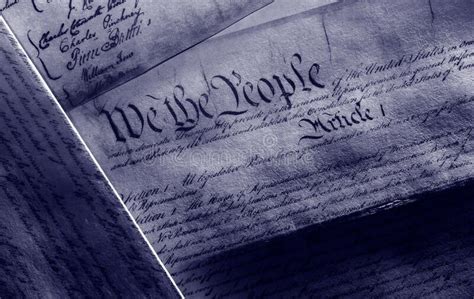 The United States Constitution Stock Photo Image Of United Document